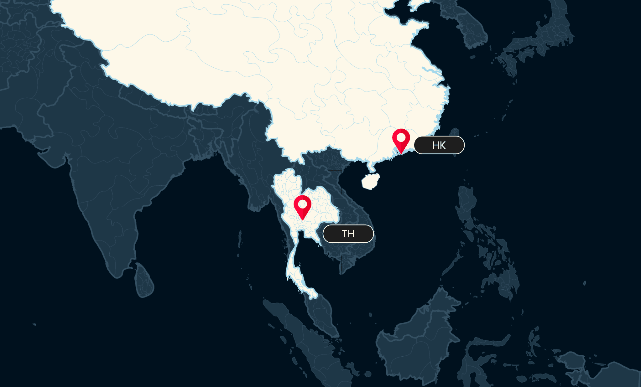 Livibe company locations in Thailand and Hong Kong