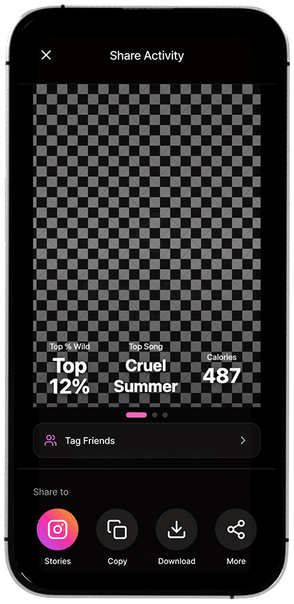 Concert Wrap with Social Media Sharing app screen 2