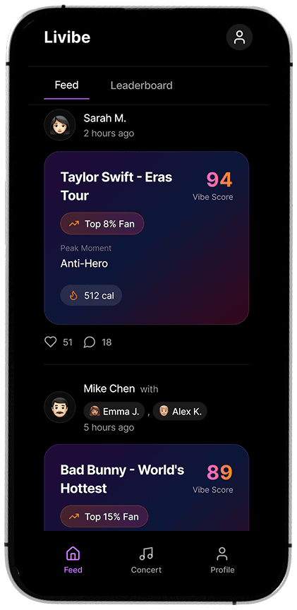 Social Feed with
Leaderboard & Badges app screen 1